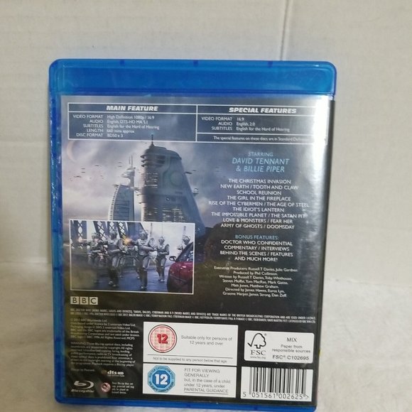 Doctor Who The Complete Second Series Blu-ray Disc 2016 3-Disc Set Nice! - Picture 2 of 5